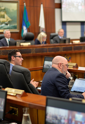 Group of people having meeting