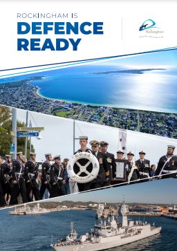 Front cover of Rockingham is Defence Ready flyer. <span class="sr-only">opens in a new window</span>