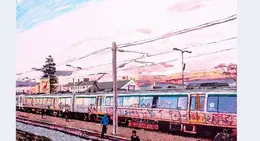 a train on the tracks