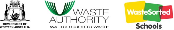 WA Government, Waste Authority and Waste Sorted Schools logos