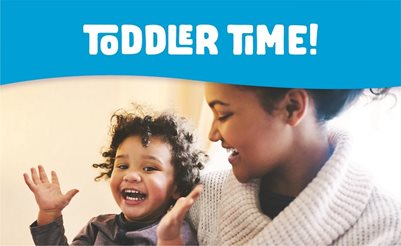 Mother and son with the words Toddler Time