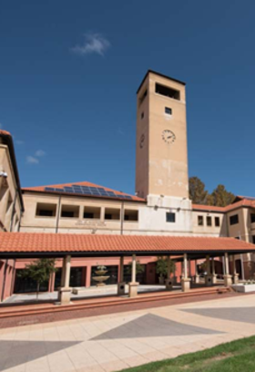 a building with a clock tower