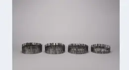 a row of metal objects