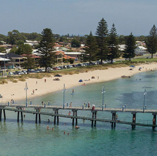 Drone photo of Palm Beach Jetty.