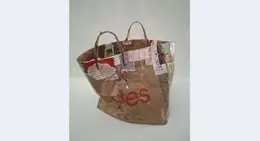 a paper bag with handles
