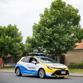 a car on the road