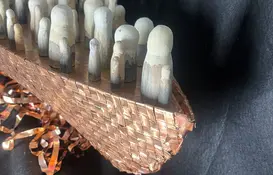 a wooden figures on a boat