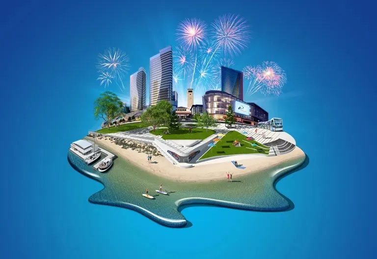 a city on a small island