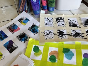 Abstract watercolour artworks